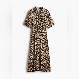 H&M Brown and Black Animal Print Maxi Dress